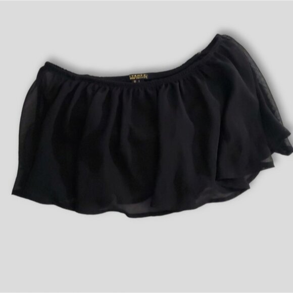 Boho Semi Sheer Multi Way Flowy Curtain Crop Top- Small - Picture 9 of 12